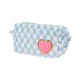 Checkered Cosmetic Bag