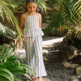 Isla Smocked Tank | White Stripe