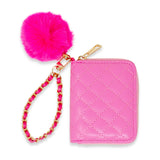 Quilted Wristlet Wallet | Hot Pink