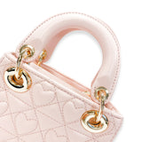 Heart Quilted Mini Bag | Pink