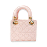 Heart Quilted Mini Bag | Pink
