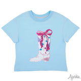 Boots & Bows Sequin Tee | Azarhia