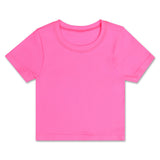 Ribbed Short Sleeve Shirt | Bright Pink