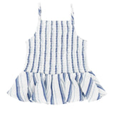 Isla Smocked Tank | White Stripe