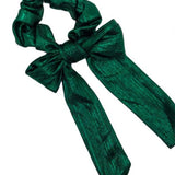 Metallic Longtail Scrunchie with Jewels