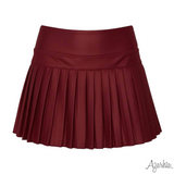 Shimmer Mini Pleat Skort | Maroon