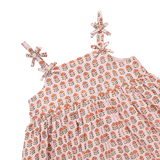 Tia Dress | Pink Prairie Block Print