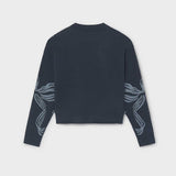 Navy Bow Sweater