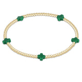 enewton Signature Cross 2mm Bracelet | Emerald