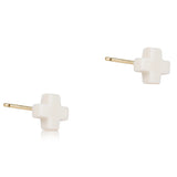 eNewton Signature Cross Small Stud | Off-White