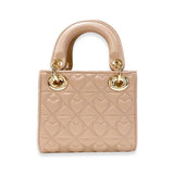 Heart Quilted Mini Bag | Sand