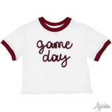 Tinsel Game Day Boxy Tee | Maroon