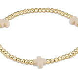 eGirl Signature Cross 3mm Gold Bracelet | Off-White