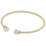enewton Classic Gold 2mm Bead Cuff | Pearl