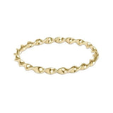 eNewton Classic Gold Twisted Thin Band Ring