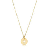 egirl 14'' Gold Necklace | Blessed Small Gold Disc