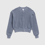 Splendid Girls Thermal Henley Sweatshirt