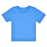 Ribbed Short Sleeve Shirt | Bright Blue