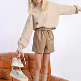 Faux Leather Shorts