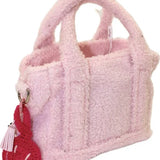 Pink Bejeweled Sherpa Purse | Bari Lynn