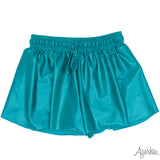 Turquoise Shimmer Flyaway Shorts | Azarhia