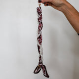 Scarf Pearl Phone Wristlet | Maroon