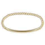 enewton Classic Gold 3mm Bead Bracelet | Bliss Bar Smooth
