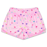 Plush Shorts | Heart Confetti