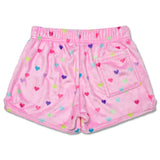 Plush Shorts | Heart Confetti