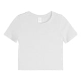 White Ribbed Seamless Tee