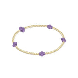 egirl Signature Cross Small Gold Pattern 2mm Bead Bracelet | Purple