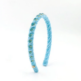 Velvet Stones Headband | Light Blue