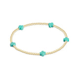 egirl Signature Cross Small Gold Pattern 2mm Bead Bracelet | Mint
