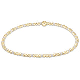 egirl Hope Sincerity Pattern 2mm Bead Bracelet | White