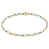 egirl Hope Sincerity Pattern 2mm Bead Bracelet | Turquoise