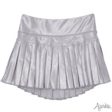 Silver Shimmer Mini Pleat Skort