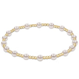 enewton Classic Sincerity Pattern 4mm Bead Bracelet - Pearl