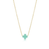 egirl 14'' Gold Necklace | Signature Cross Small Mint