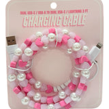 Hearts Beaded Charging Cable | Hotline