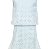 Cleo Dress | Aqua Eyelet