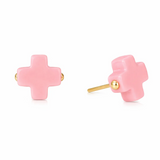 Signature Cross Stud | Pink