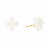 Signature Cross Stud | Off-White