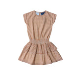 Orange Gingham Smocked Dress