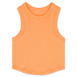 Cropped Ribbed Racerback Tank | Melon