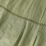 Embroidered Hem Clip Jacquard Dress