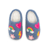 Denim Patch Slippers