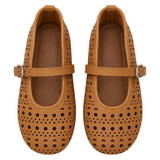 Lily Eyelet Flats | Camel