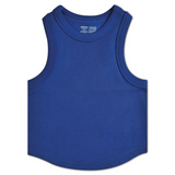Cropped Ribbed Racerback Tank | Midnight