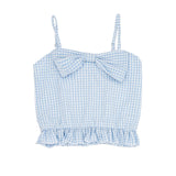 Blue Gingham Bow Top | FBZ
