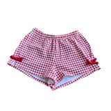 Gingham Side Bow Shorts | Paper Flower